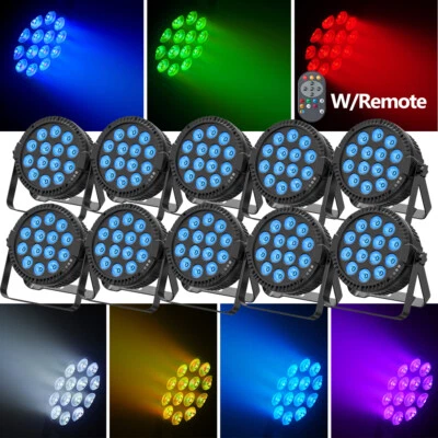 140W Par Can Lights DMX RGBW 14LED Wash Light DJ Disco Ball Stage Bar Lighting - Image 1 of 4