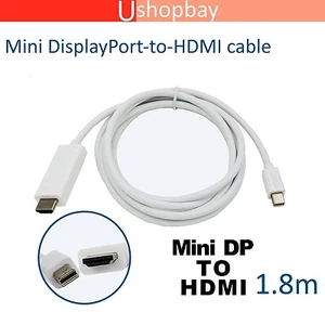 Mini Display Port DP Male to HDMI Adapter Cable Macbook Surface ThinkPad Dell PC - Picture 1 of 4