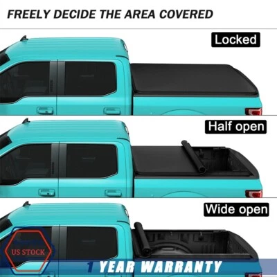 6.5' Soft Bed Roll-Up Tonneau Cover For Ford F250 F350 Pickup Super Duty 1999-16 Foto 1 de 4