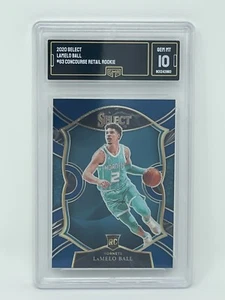 2020 SELECT LAMELO BALL #63 CONCOURSE RETAIL ROOKIE GMA 10 Gem Mint - Picture 1 of 2