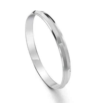 Solid 925 Sterling Silver Women Bracelets 5mm Designer Plain Bangles Bracelets - Image 1 of 4