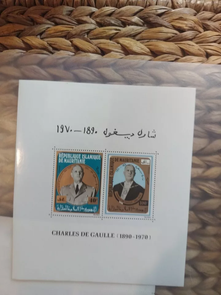 Mauritania Sc290a Charles de Gaulle, Presidente de Francia, Prueba de lujo Foto 1 de 3