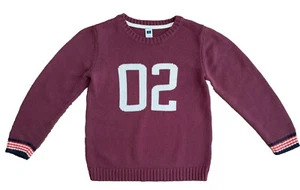 Janie and Jack Boy Sweater  02, Wine, Big Kid Size 7US in Cotton Blend - Picture 1 of 6
