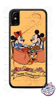 感恩节快乐晚餐米老鼠手机壳 适合 iPhone 三星 谷歌 Mot — 第 1/4 张图片