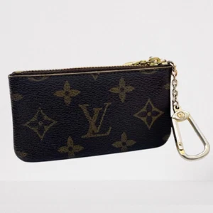 Louis Vuitton Monogram Canvas Pochette Cles Coin Purse Key Pouch AUTHENTIC - Picture 1 of 16