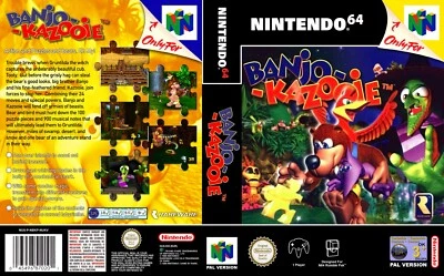 Caja Estuche Juego Banjo Kazooie PAL N64 + Cubierta Arte Obra Solo (Sin Juego) Foto 1 de 4