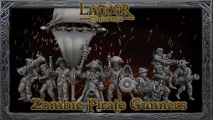 Zombie Pirate Gunners x10 - Landor Miniatures - Picture 1 of 8