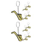  10 Pcs Musical Instrument Keychain Saxophone Charm Pendant Keyring Bag Hanging