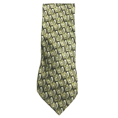 Corbata de seda abstracta marrón tostado vintage Jerry J. Garcia para hombre colección 17 Foto 1 de 4