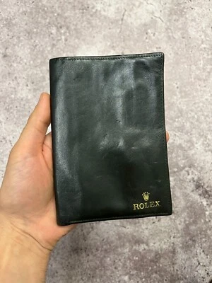 Rolex Vintage Cuero Verde Cartera Tarjetero Foto 1 de 4