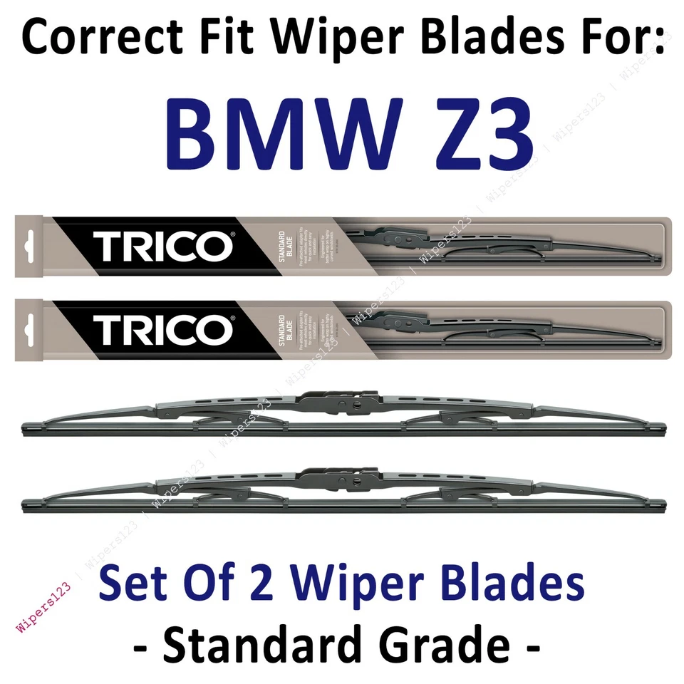 Paquete de 2 escobillas limpiaparabrisas estándar - aptas para BMW Z3 1996-1998 - 30200x2 Foto 1 de 1