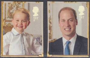 PM51 2016 Queen's 90th 1st class stamps out of booklet pair self adhesive U/M - Picture 1 of 1