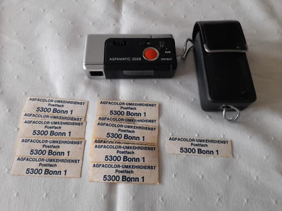 Vintage - Agfa Agfamatic 2008 tele pocket im Original Lederetui - Bild 1 von 4