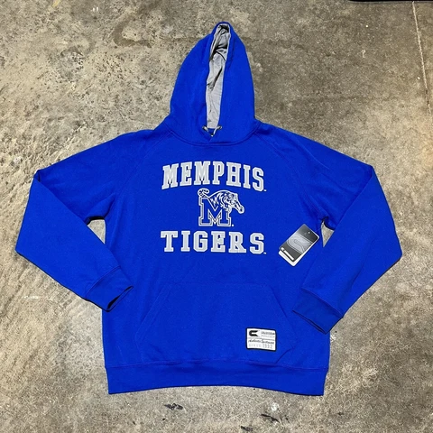 Memphis Tigers Hoodie Colosseum Athletics NCAA Medium Blue Sweatshirt Cover