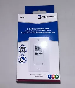 Intermatic 15 Amp 7 Giorni Timer Digitale Astronomico da Interno a Parete, Bianco NUOVO! - Foto 1 di 4
