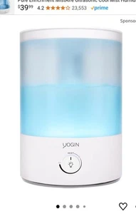 YOGIN™ Humidifiers for Bedroom or Large room,Top fill 2.5L Ultrasonic cool mist. - Picture 1 of 3