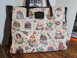 Awesome Large Star Wars Tattoo Characters Tote Bag From Loungefly - Picture 1 of 14