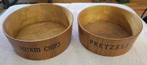 De colección. MCM Nesting Snack Teca Madera Curvada Cuencos Patatas fritas/Pretzels - Imagen 1 de 11