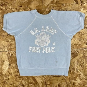 Vintage 60s US Army Fort Polk Sweatshirt Blue Size Small - Bild 1 von 7