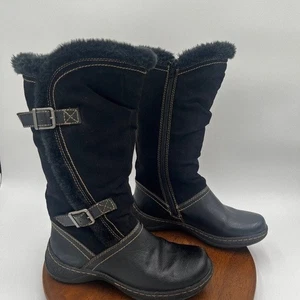 Bota de Nieve Yuu Forrada de Piel Sintética Media Pantorrilla Cálida Elegante Cremallera Lateral Talla 7M Invierno - Imagen 1 de 11