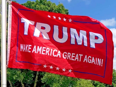 Trump Make America Great Again! Red Flag 100% Polyester 3'x5' w Grommets MAGA - Image 1 of 4