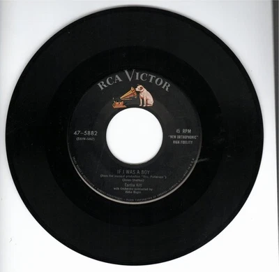 45 RPM Eartha Kitt - Tea In Chicago / If I Was A Boy On 1957 RCA Victor Foto 1 de 2