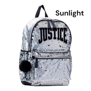 Zaino scuola Justice Girls paillettes nuovo con etichetta collezione - Foto 1 di 6
