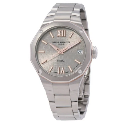 Baume et Mercier Riviera Automatic Grey Sunray Dial Ladies Watch M0A10730 - Image 1 of 3