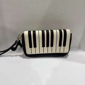 Charming Charlie’s Y2K Piano Keyboard Hand Purse Wristlet Wallet Clutch 90s NEW - Bild 1 von 18