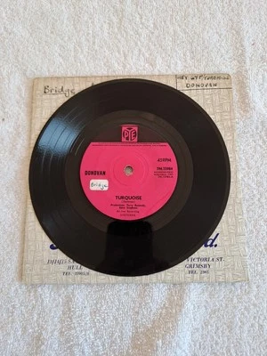Donovan Turquoise 7" Vinyl Single Record UK 1965 Pye Records 7N. 15984 - Image 1 of 3