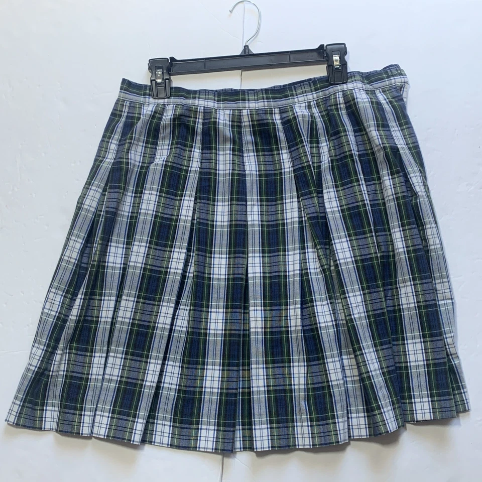 Dennis Uniforme Niñas Plisado Cuadros Falda Escolar Estilo J13 Gris Azul Foto 1 de 4