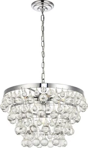 Kora Collection Chrome and Crystal Pendant Light - Picture 1 of 1