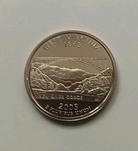 2005 S West Virginia State Quarter Gem Proof Deep Cameo CN-Clad Coin - Picture 1 of 2