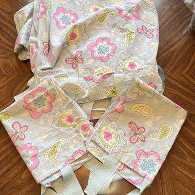 Funda nórdica completa/queen Samantha azul rosa cachemira floral 82x85 POTTERY BARN KIDS Foto 1 de 4