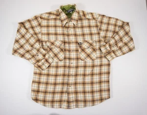 Vintage Hang Ten Shirt Mens Small Flannel Button Down Snap Long Sleeve Surf - Picture 1 of 12