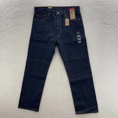 Jeans Levis Para Hombre 36x32 Azul 501 Original Botón Mosca Rígido Encogible para Ajuste Vaquero Foto 1 de 4