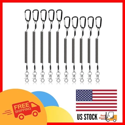 Выдвижные безопасные рыболовные ремни с карабинами - 10 шт. - идеально подходят для каяка - Изображение 1 из 4