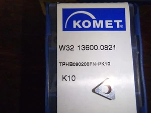 7 Komet W32 13600.0821 TPHB 090208FN K10 Carbide Inserts - Picture 1 of 1