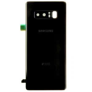 Back Glass with Camera Lens for Samsung Galaxy Note 8 Midnight Black OEM Replace - Picture 1 of 2
