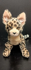 Petting Zoo Serval Wild Cat Plush 13" Ocelot Spots Stripes Tuffed Ears - Picture 1 of 13