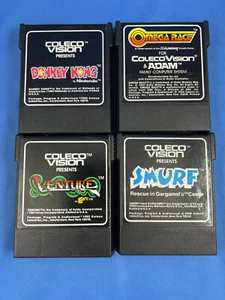 Donkey Kong ~ Omega Race ~ Venture ~ Smurf ~ Coleco Vision ~ Contacts Cleaned ~ - Picture 1 of 12