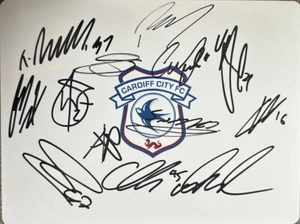 Letrero de calle metálico firmado por Cardiff City Squad 2024/2025 20 cm X 15 cm - Imagen 1 de 1