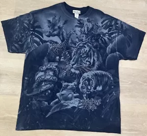 Camiseta Rainforest Café XL Safari Estampado Completo Vida Silvestre AOP Animales de la Selva - Imagen 1 de 4