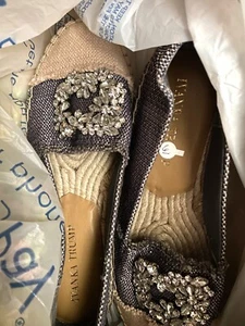 Ivanka Trump Blue Jean, Canvas, and Rhinestones Casual Sneaker Type Shoe Size 6 - Picture 1 of 2