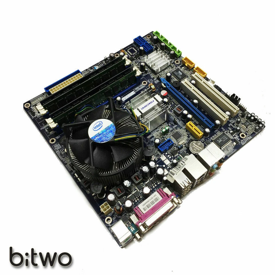 Kit scheda madre per computer Foxconn G35M-S intel core 2 duo E6550 Ram 8Gb DDR2 - Immagine 1 di 1