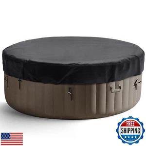 Runde Whirlpool Abdeckung 420D Polyester Wasserdicht Spa Abdeckungen für Whirlpool Ersatz - Bild 1 von 5