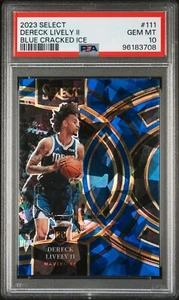 DERECK ALIVE II RC 2023-24 Panini Select #111 Premier Blue Cracked Ice PSA 10 - Bild 1 von 4