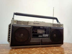 SHARP Vintage Twin Mechanism Double Cassette Boombox WQ-T231 - For Parts - Picture 1 of 24