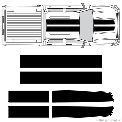 EZ Rally Racing Stripes 3M Vinyl Stripe Decals for Chevy Silverado Sierra - Image 1 of 4