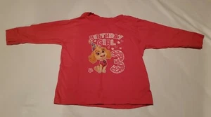 Rabbit Skins Size 4 Sky Paw Patrol Birthday Girl Long Sleeve Top Pink - Picture 1 of 3